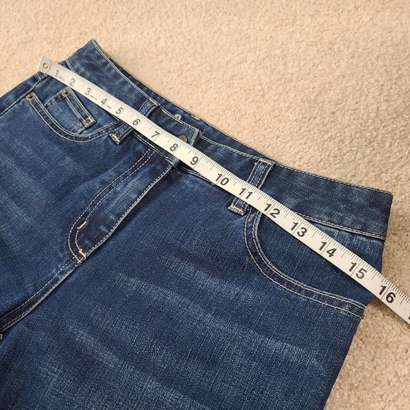 Boden Jeans Bootcut Blue 4L Long 33" Inseam Stretch Whiskering Tall #WC116 - Picture 8 of 10